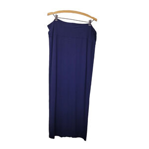 Eileen Fisher Womens Blue Viscose Blend Maxi Pencil Skirt Large New Minimalist